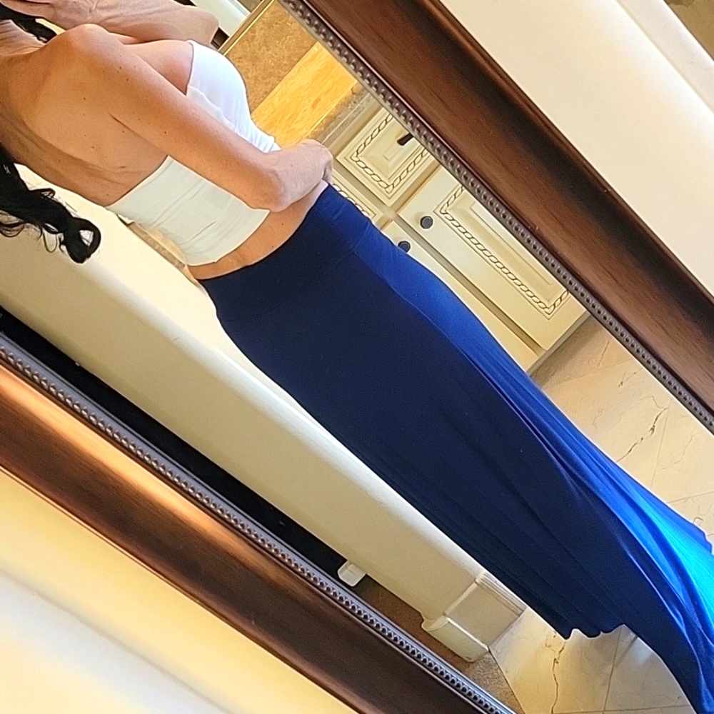 A. Byer Navy Flowy Skirt/Dress, S - Picture 10 of 16